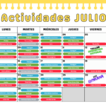 [Verano] Calendario completo de actividades de Julio