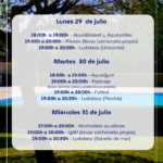 [Verano] Programa actividades – del 29 al 31 de julio de 2024