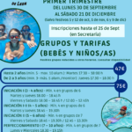 [Deportes] Escuelas deportivas – NATACIÓN (Rectificación fechas)