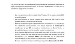 [Deportes] Normativa Inscripciones Actividades Deportivas. 1 Trimestre 2026