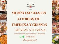 Menús especiales comidas de empresas y grupos